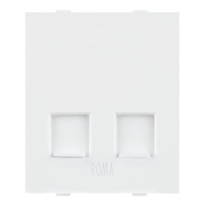 Anchor Roma Classic RJ 11 Double Telephone Jack With Shutter 20846 