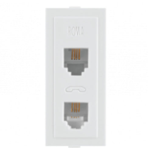 Anchor Roma Classic RJ 11 Double Telephone Jack Without Shutter 34942 