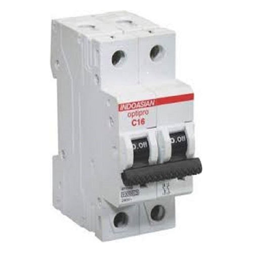 Indoasian Optipro C Curve MCB Single Pole With Neutral 0.5A - 63A 