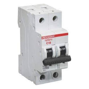 Indoasian Optipro C Curve MCB Single Pole With Neutral 0.5A - 63A 