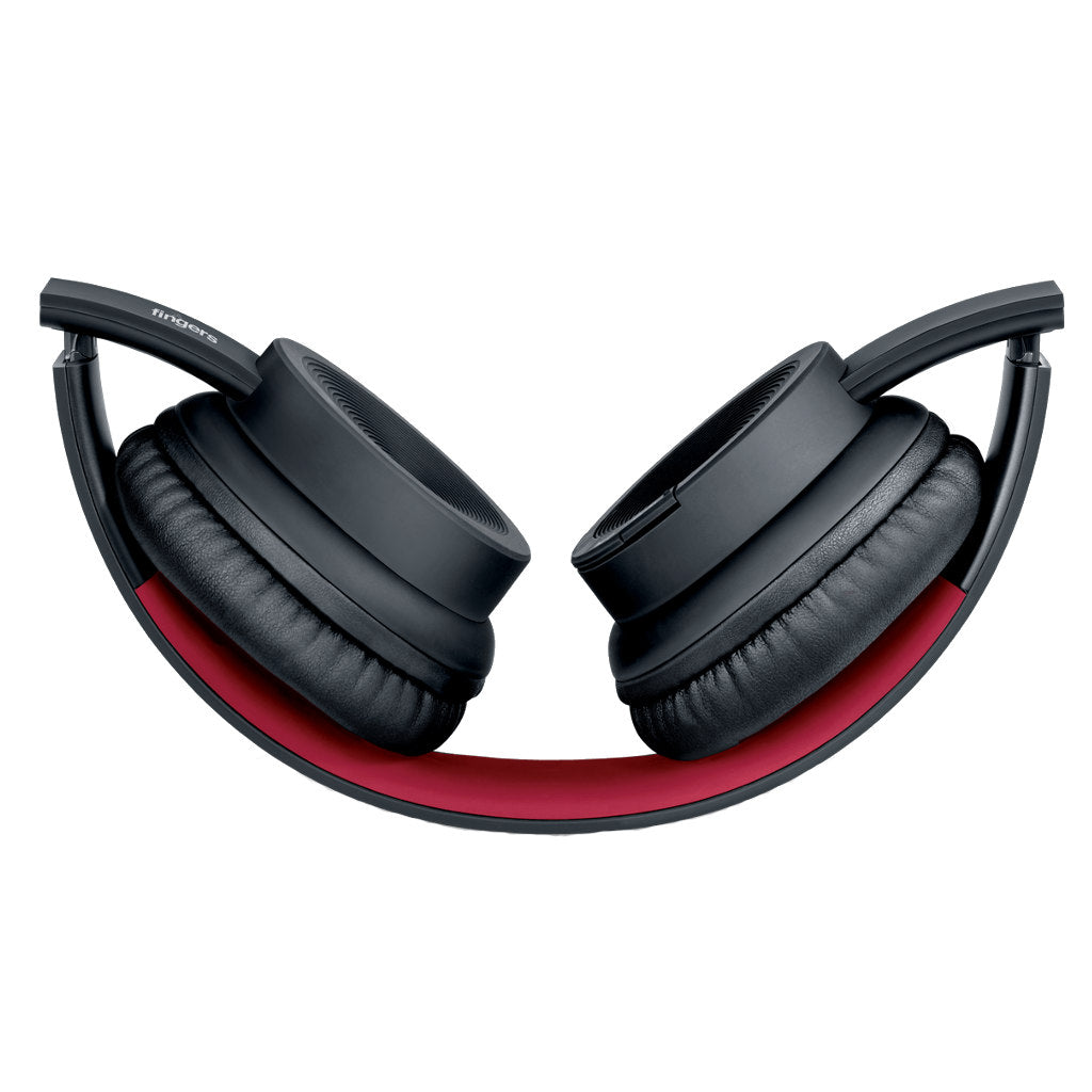 Fingers Rock-N-Roll H2 Wireless Head Phone Soft Black & Rich Red