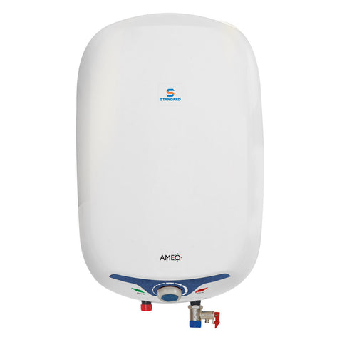 Standard Ameo 10Litre Plastic Body Storage Water Heater Vertical White 