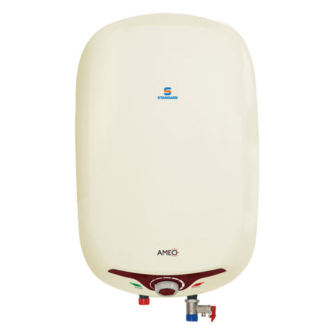 Standard Ameo 15Litre Plastic Body Storage Water Heater Vertical Ivory 