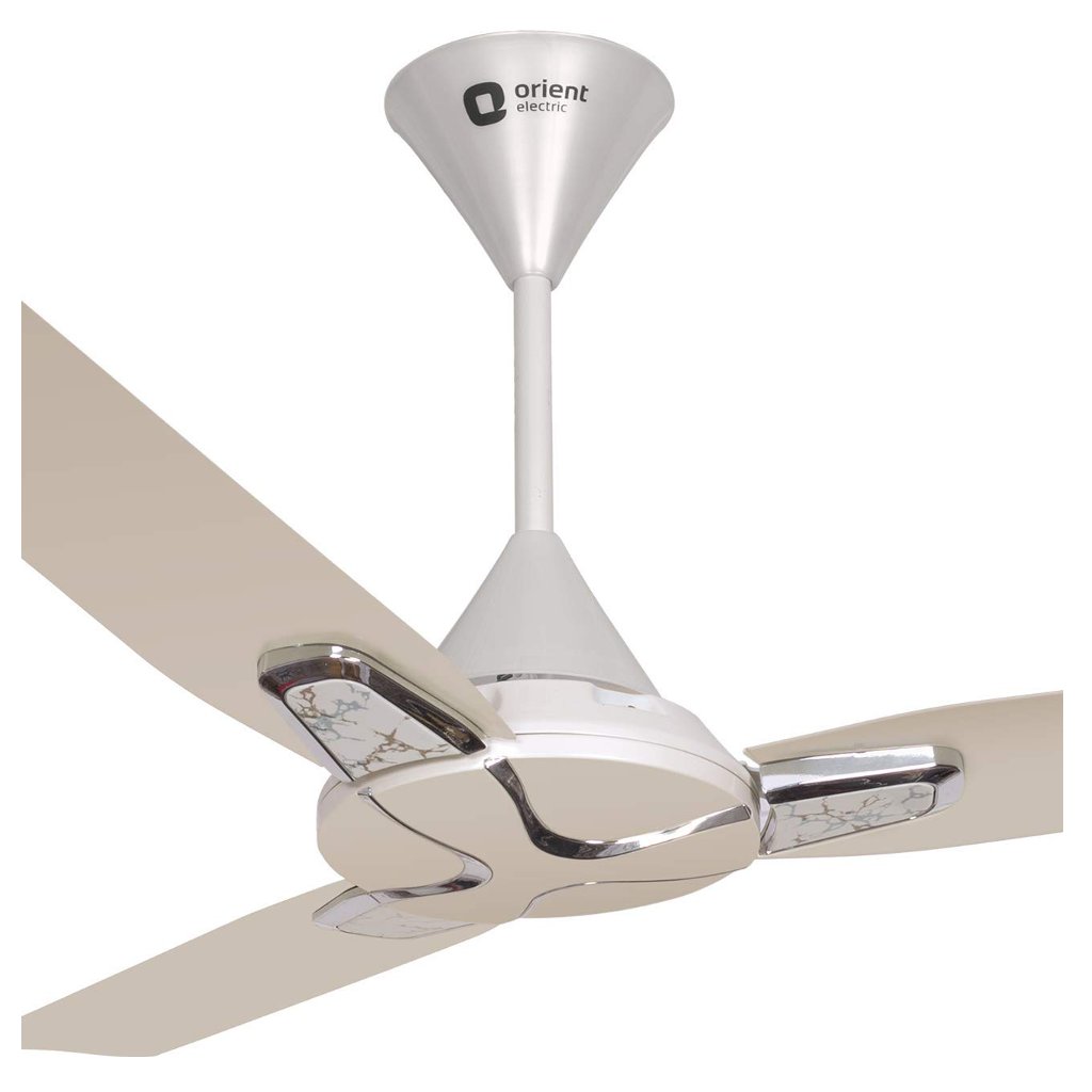 Orient Jazz Trendz High Speed Ceiling Fan 1200mm Pearl Metallic White with Marble