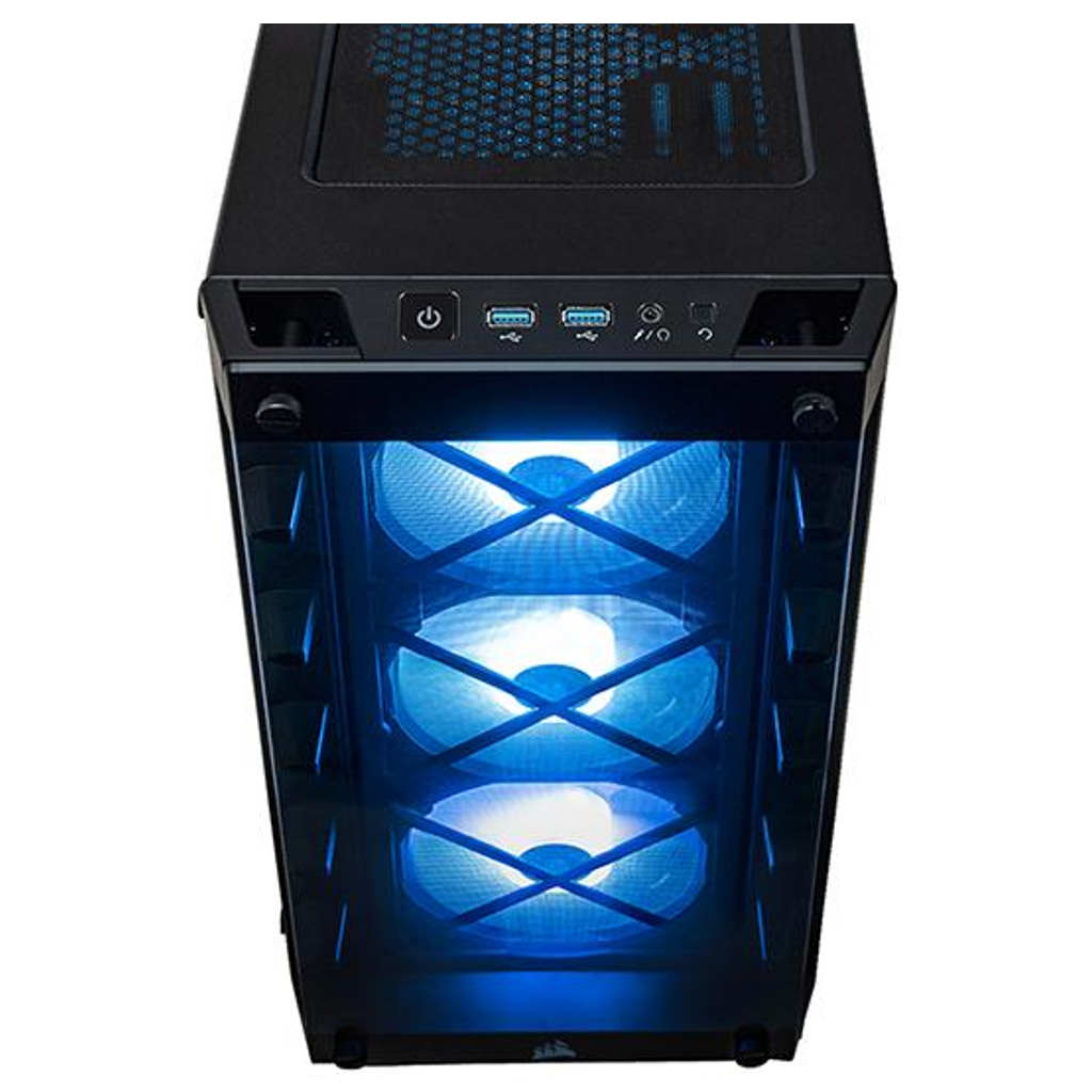 Corsair iCUE 465X RGB Mid-Tower ATX Smart Case Black CC-9011188-ABA