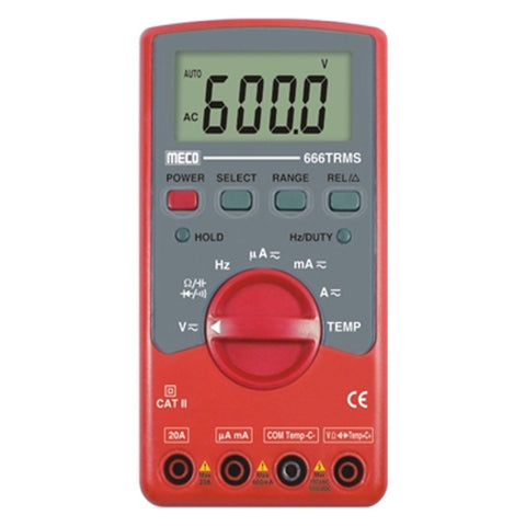 Meco Autoranging Digital Multimeter 3-5⁄6 Digit 6000 Count 666TRMS 