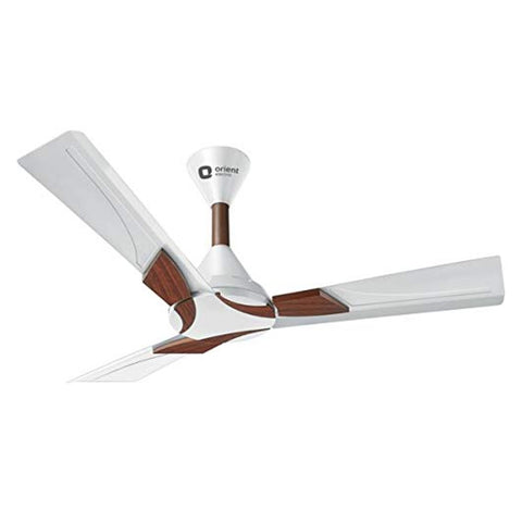 Orient Wendy Ceiling Fan With Remote 900mm Pearl White-Walnut 
