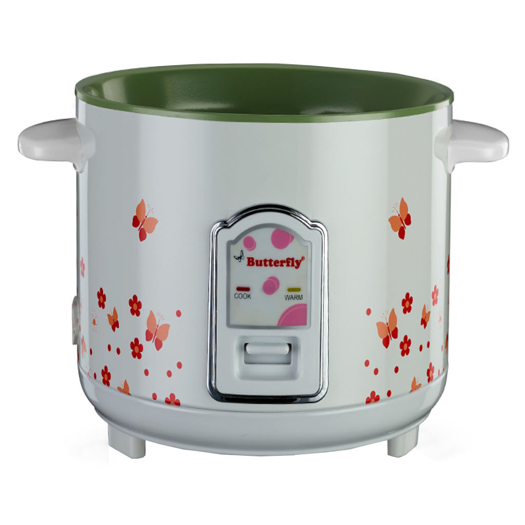 Butterfly Blossom Electric Rice Cooker White