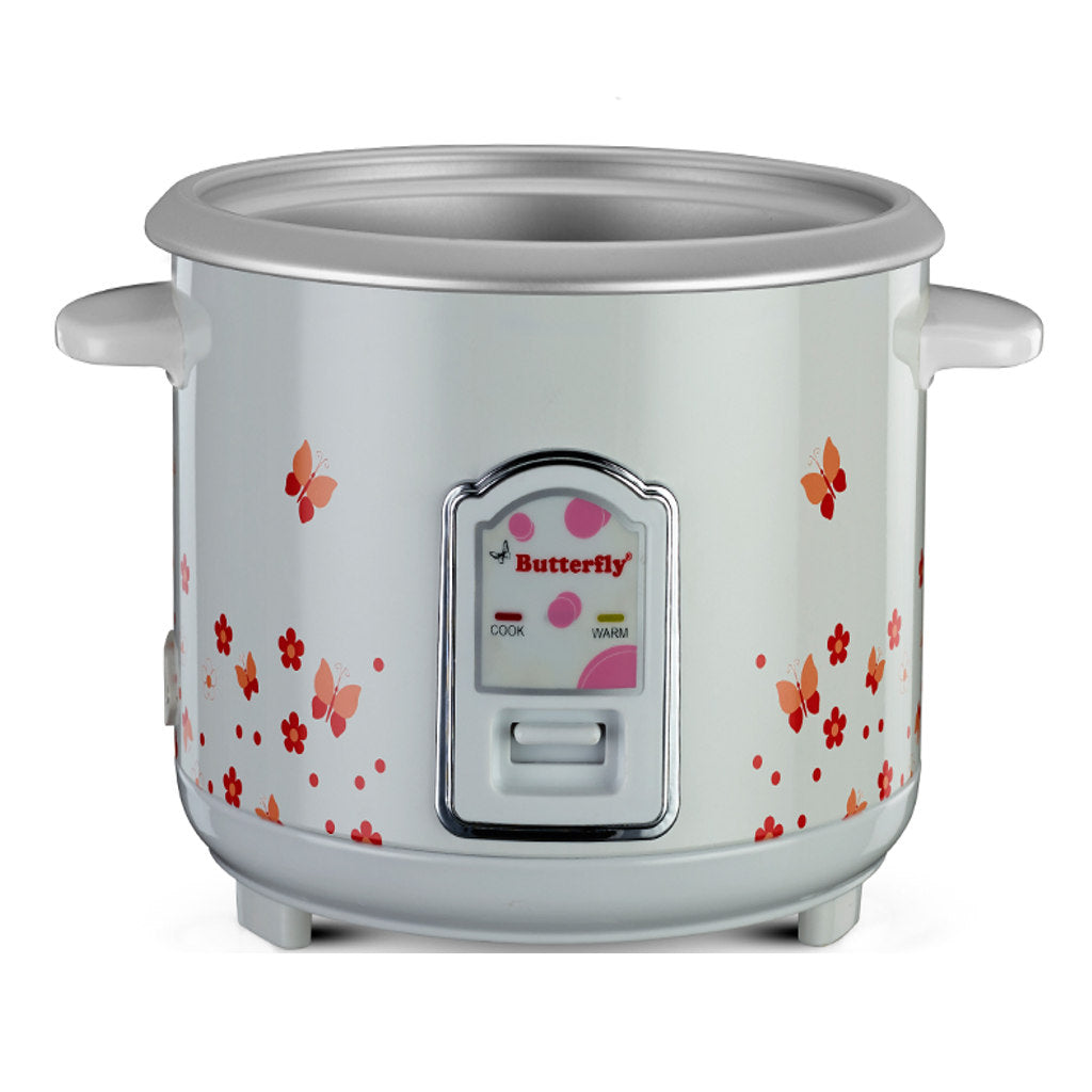 Butterfly Blossom Electric Rice Cooker White