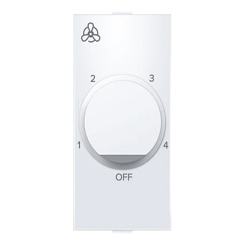 Anchor Ziva 4Step Fan Regulator 100W 1Module White 68301 