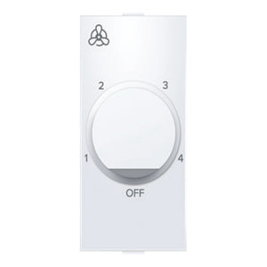 Anchor Ziva 4Step Fan Regulator 100W 1Module White 68301 