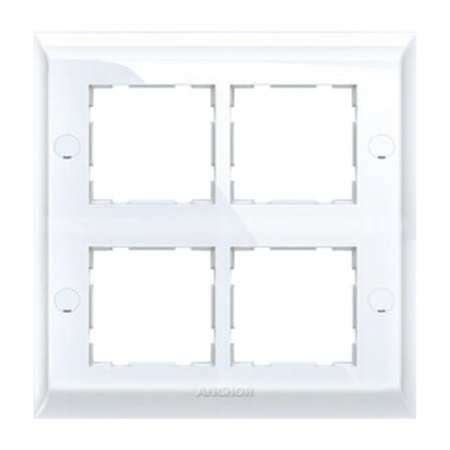 Anchor Ziva Single Mounting Plate 8Module Square White 68888 