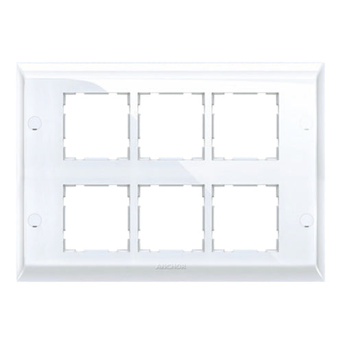 Anchor Ziva Single Mounting Plate 12Module White 68812 