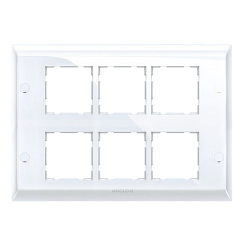 Anchor Ziva Single Mounting Plate 12Module White 68812 