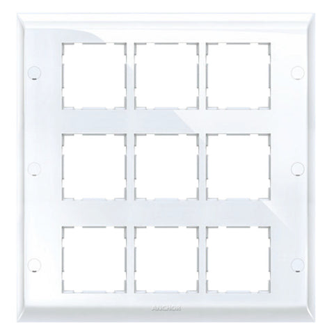 Anchor Ziva Single Mounting Plate 18Module White 68818 