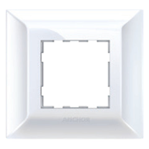 Anchor Ziva Two Plate Design Cover Plate with Base Frame 2Module White 68902 