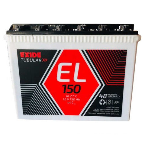 Exide 150Ah EL Tubular Battery 6EL150AH 