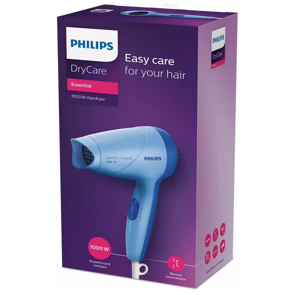 Philips Hairdryer 1000W Blue HP8142