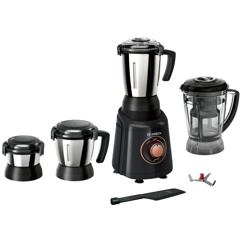 Bosch TrueMixx Radiance 4 Jars Mixer Grinder 600W Black MGM4341BIN 