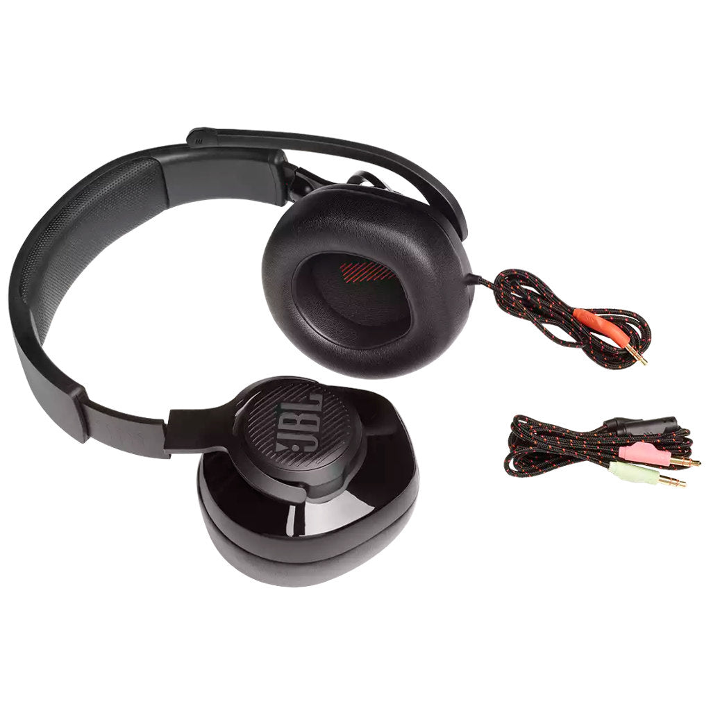 JBL Quantum 200 Wired Over-Ear Gaming Headset With Flip-Up Mic Black JBLQUANTUM200BLKAM