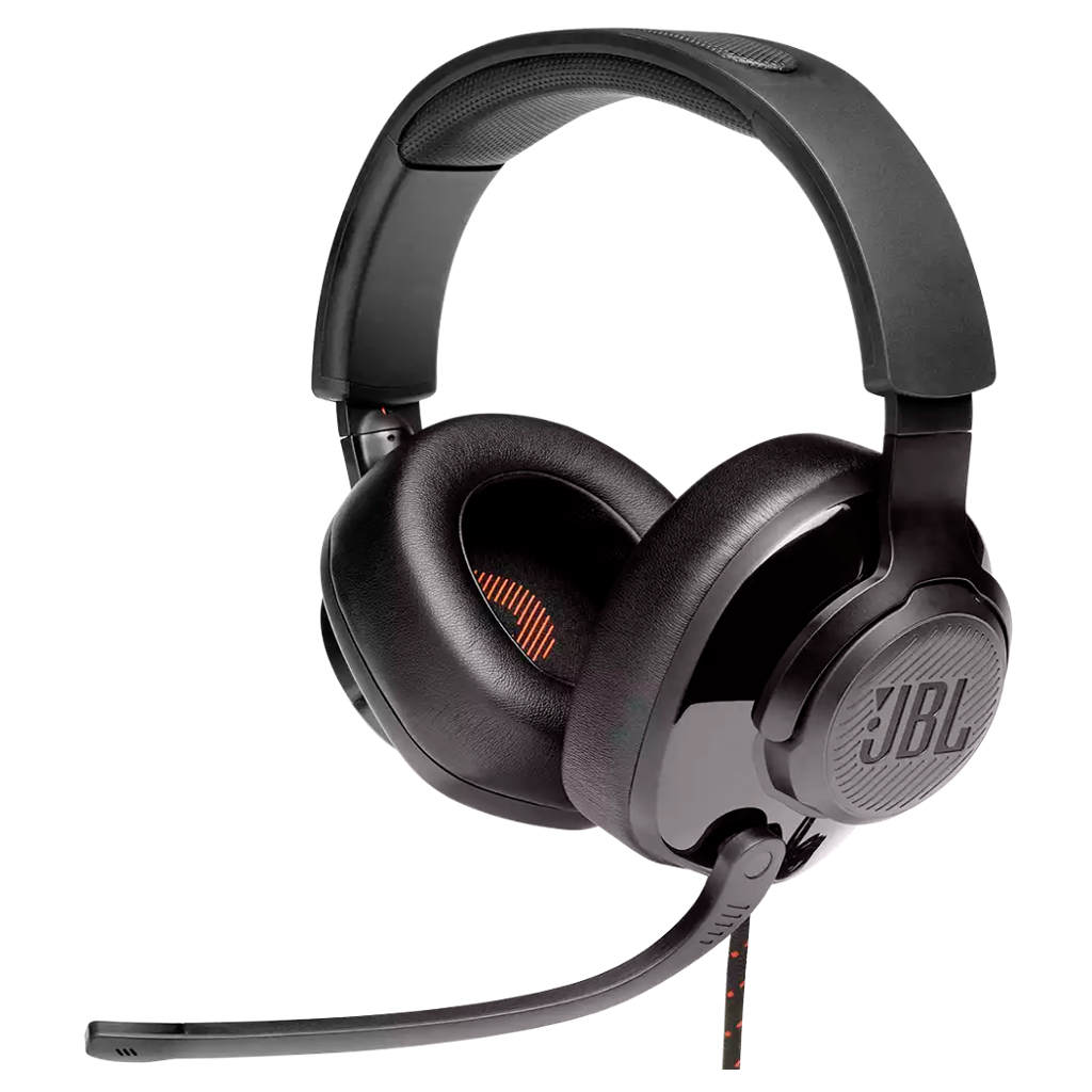 JBL Quantum 300 Hybrid Wired Over-Ear Gaming Headset With Flip-Up Mic Black JBLQUANTUM300BLKAM 