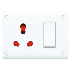 Fybros Zine 3 In 1 Universal Switch & Socket Combined With Safety Shutter 8056 