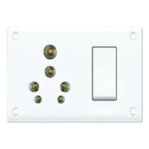 Fybros Zine 3 In 1 Universal Switch & Socket Combined(Dolly) 8056A 