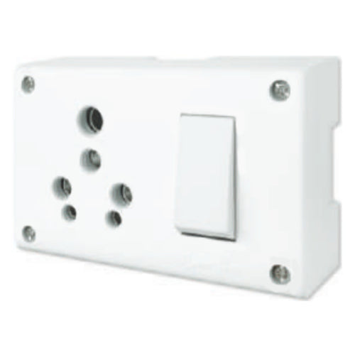 Fybros Zine 3 In 1 Universal Switch & Socket Combined Junction Box(Dolly) 8057A 