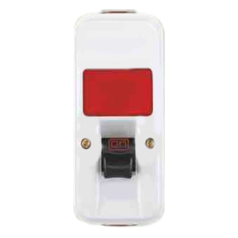 Fybros Zine Surface DP Switch With Indicator 32 Amp White 8060 