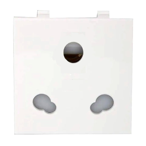 Fybros Wood-em Modular Raised Socket With Safety Shutter 6Amp/25Amp White W10060 