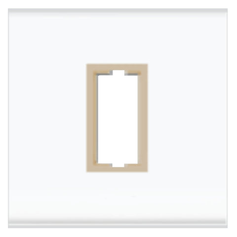 Fybros Axcent Modular Plate 1M Basic Ivory W20001 
