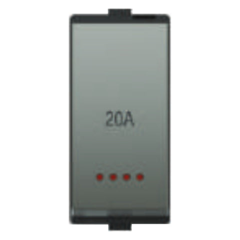 Fybros Favio X1 One Way Switch With LED Indicator One Module 20Amp Metallic F1022 