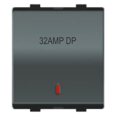 Fybros Favio X3 Dp Switch With LED Indicator 32Amp Metallic F1340 