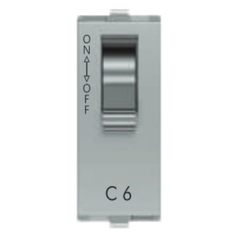 Fybros Favio Single Pole MCB 1 Module Metallic 