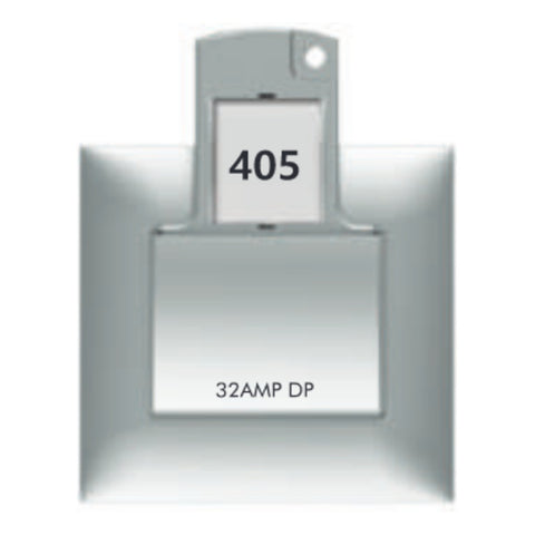 Fybros Favio DP Main Switch With Key Tag 32Amp Metallic F1119 