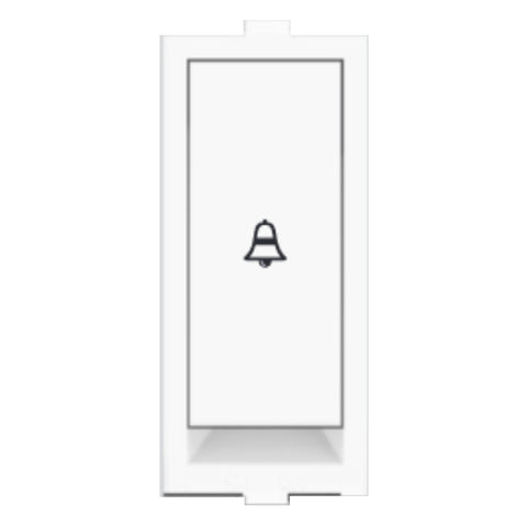 Fybros Wood-em Modular Bell Push Switch One Module 10Amp White W90004 