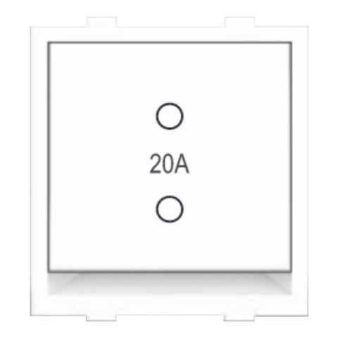Fybros Wood-em Modular One Way Switch Two Module 20Amp White W90012 