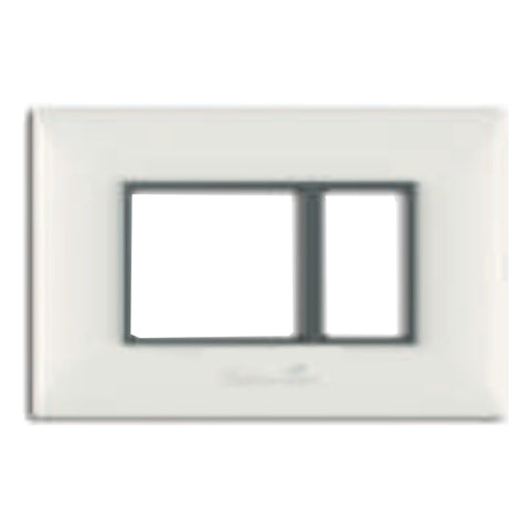 Fybros Florenza Modular Plates With Mounting Frames 3M(2+1) Glacier White F2004 
