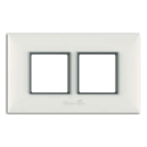 Fybros Florenza Modular Plates With Mounting Frames 4M(2+2) Glacier White F2006 