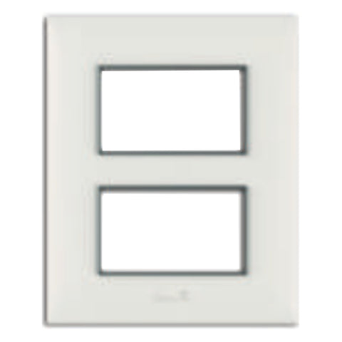 Fybros Florenza Modular Plates With Mounting Frames 8M(V) Glacier White F2011 