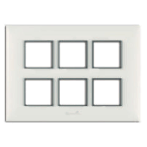 Fybros Fusion Modular Plates With Mounting Frames 12M(2+2+2+2+2+2) Glacier White F3013 