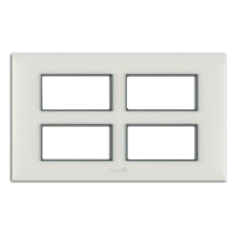 Fybros Fusion Modular Plates With Mounting Frames 16M Glacier White F3014 
