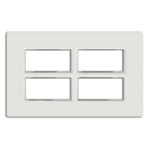 Fybros F-Wood Modular Plates With Mounting Frame 16M Glacier White F7010 