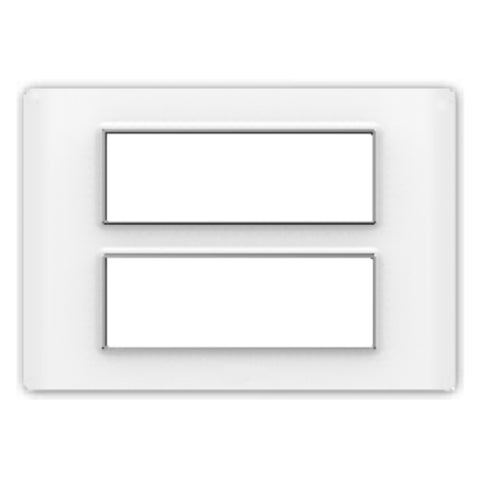 Fybros Flare Modular Plates With Mounting Frame 12M Mint White F9008 