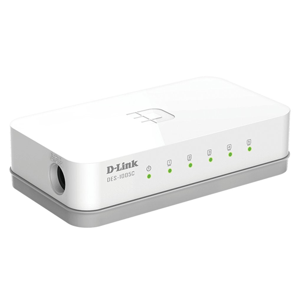 D-Link 5 Port 10/100 Mbps Unmanaged Desktop Switch DES-1005C