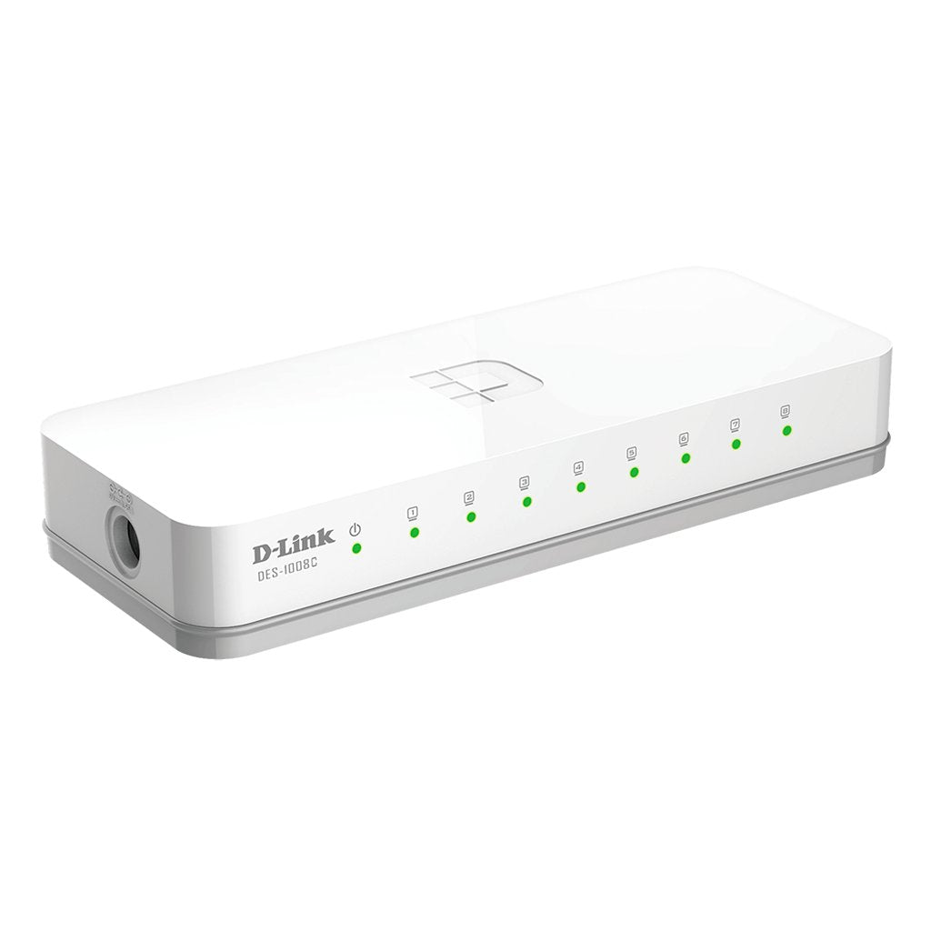 D-Link 8 Port 10/100 Mbps Unmanaged Switch DES-1008C