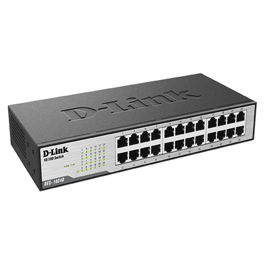 D-Link 24 Port Fast Ethernet Unmanaged Switch DES-1024D