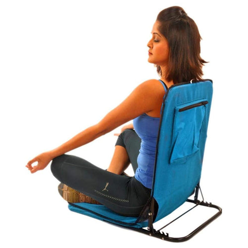 Sanushaa Folding Meditation Yoga Picnic and Camping Chair Blue S-103 