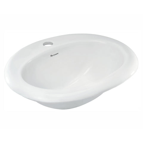 Parryware Self Rimming Mini Oval Counter Top Basin White C0438 