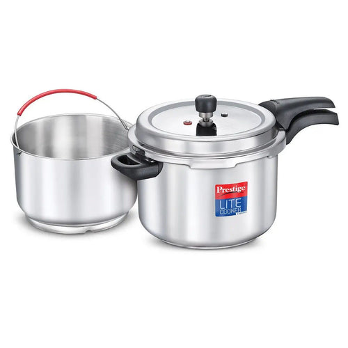 Prestige Svachh Lite Stainless Steel Pressure Cooker 4Litre With Stainless Steel Starch Filter 20667 